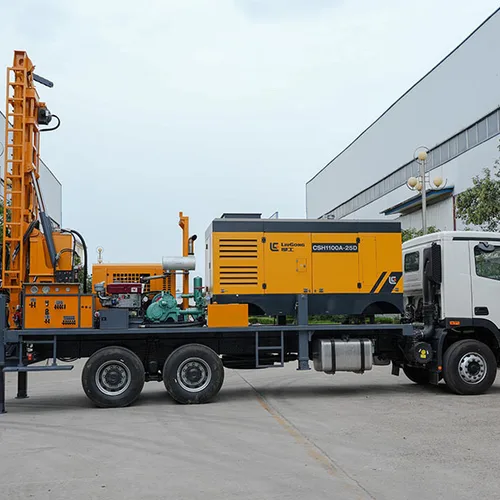 Truck Mounted Pneumatic Water Well Drilling Rig 500-600m Mobile Drilling Equipment for Geological Exploration and Water Well Construction