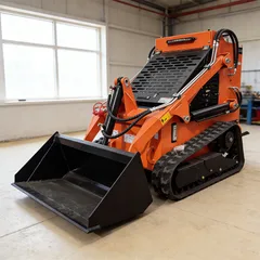 Mini Skid Steer Loader With Powerful Engine Ideal For Narrow Spaces Heavy Duty Work Skid Steer Loader Hydraulic Wheel Loaders