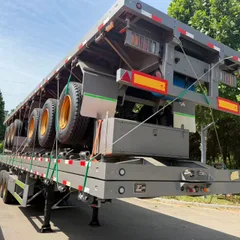 Tri-Axle Flatbed Semi-Trailer 12.5m for Heavy Haulage