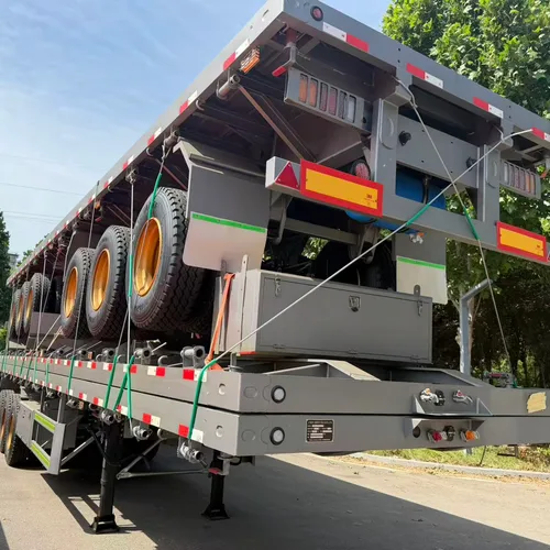 Tri-Axle Flatbed Semi-Trailer 12.5m for Heavy Haulage