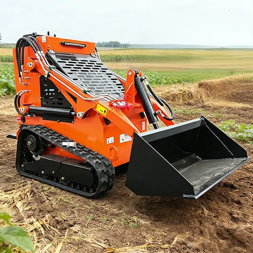 Mini Skid Steer Loader With Powerful Engine Ideal For Narrow Spaces Heavy Duty Work Skid Steer Loader Hydraulic Wheel Loaders