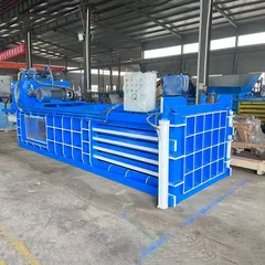 Large horizontal hydraulic baler