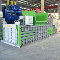 Large horizontal hydraulic baler