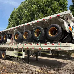 Tri-Axle Flatbed Semi-Trailer 12.5m for Heavy Haulage