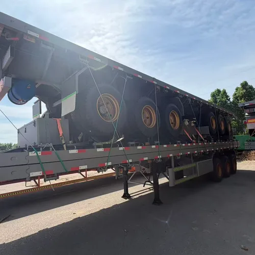 Tri-Axle Flatbed Semi-Trailer 12.5m for Heavy Haulage