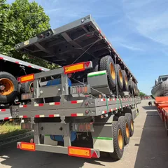 Tri-Axle Flatbed Semi-Trailer 12.5m for Heavy Haulage