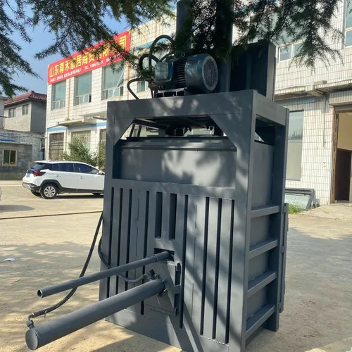 Small vertical 80T standard model waste compactor.