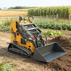 China Hot Sale Skid Steer Loader Euro 5 CE EPA Engine 4 Wheels Drive Diesel MiniWheel Loader Farm Mini Skid Loader Customized