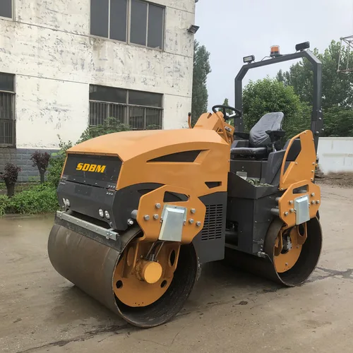 Factory direct sales of full hydraulic small-sized road roller, vibratory driving cement road surface compactor, single and double drum road roller