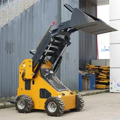 China Hot Sale Skid Steer Loader Euro 5 CE EPA Engine 4 Wheels Drive Diesel MiniWheel Loader Farm Mini Skid Loader Customized