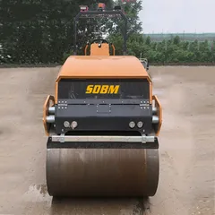 Factory direct sales of full hydraulic small-sized road roller, vibratory driving cement road surface compactor, single and double drum road roller