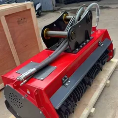Excavator-mounted land clearing machine