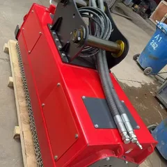 Excavator-mounted land clearing machine