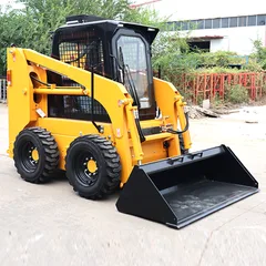 High Efficiency Wheeled Skid Steer Loader Multifunctional For Loading Farming Mini Loader Hydraulic Small Skid Steer Loader