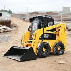 High Efficiency Wheeled Skid Steer Loader Multifunctional For Loading Farming Mini Loader Hydraulic Small Skid Steer Loader