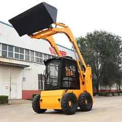 High Efficiency Wheeled Skid Steer Loader Multifunctional For Loading Farming Mini Loader Hydraulic Small Skid Steer Loader