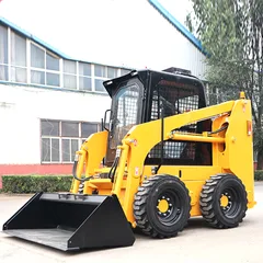 High Efficiency Wheeled Skid Steer Loader Multifunctional For Loading Farming Mini Loader Hydraulic Small Skid Steer Loader