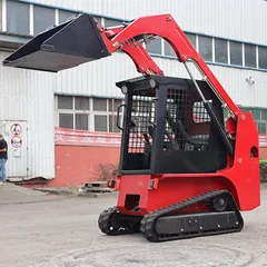 Construction Track Skid Steer Loader 850KG 950KG 1000KG Mini Skid Steer LoaderCustomized Farm Crawler Skid Steer Loaders