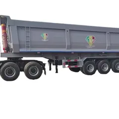 Customizable 4-Axle End Tipper Trailer, Heavy-duty for Mining & Construction