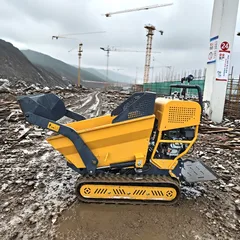 Cheap Mini Self Loading All Terrain Dumper High Efficiency Self Loading Power BarrowHydraulic Crawler Small Rubber Truck