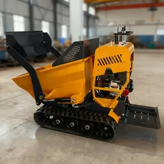 Cheap Mini Self Loading All Terrain Dumper High Efficiency Self Loading Power BarrowHydraulic Crawler Small Rubber Truck