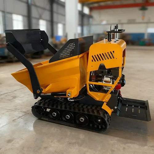 Cheap Mini Self Loading All Terrain Dumper High Efficiency Self Loading Power BarrowHydraulic Crawler Small Rubber Truck
