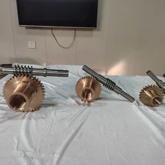 Precision Double Lead Worm Gear Set, Zero Backlash, For CNC Rotary Table 4th Axis