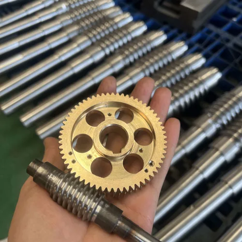 Precision Double Lead Worm Gear Set, Zero Backlash, For CNC Rotary Table 4th Axis