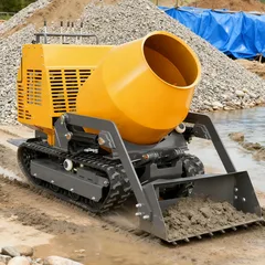 Portable Mini Concrete Mixer Self Loading Hydraulic Track Driven Cement MortarMixer Construction Mini Concrete Mixer Price