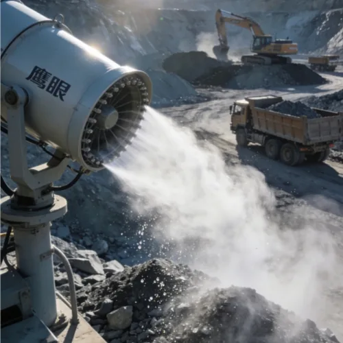 Steel mill eagle-eye dust control fog cannon, converted from ultra-low emission to ultra-fine fog cannon