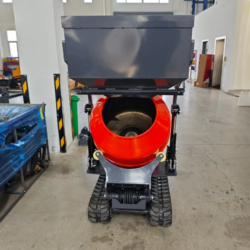 Portable Mini Concrete Mixer Self Loading Hydraulic Track Driven Cement MortarMixer Construction Mini Concrete Mixer Price