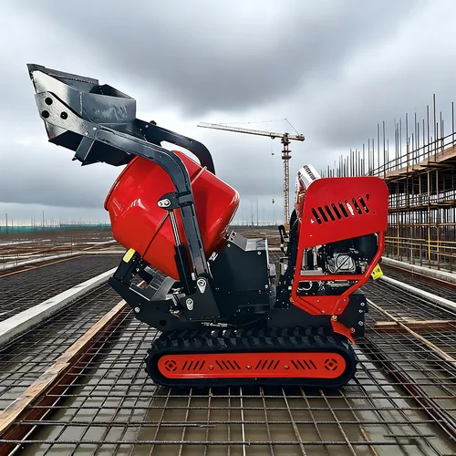 Portable Mini Concrete Mixer Self Loading Hydraulic Track Driven Cement MortarMixer Construction Mini Concrete Mixer Price