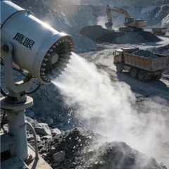 Dust control equipment for dust removal and mining operation in 60-meter remote fog gun open pit mine