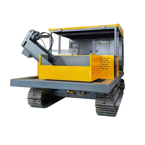 Steel tracked curbstone forming machine