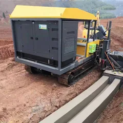 Steel tracked curbstone forming machine