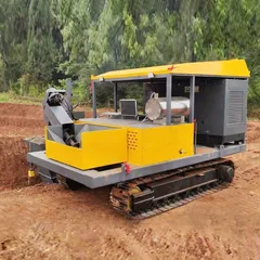 Steel tracked curbstone forming machine