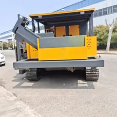 Steel tracked curbstone forming machine