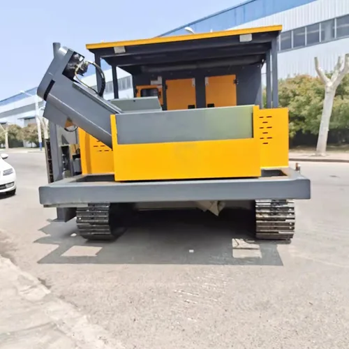 Steel tracked curbstone forming machine