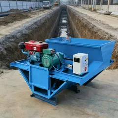 Wire rope traction water channel forming machine