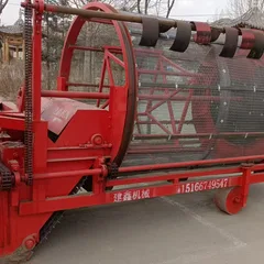Tractor-driven Rotary Screen Herb Harvester, High-efficiency Rhizome Herb Harvesting Equipment