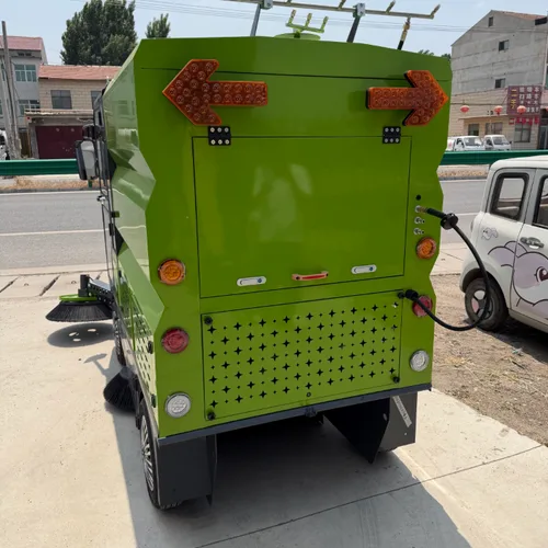 Ride-On Electric Street Sweeper with Closed Cabin, Compact Industrial Road Cleaning Machine