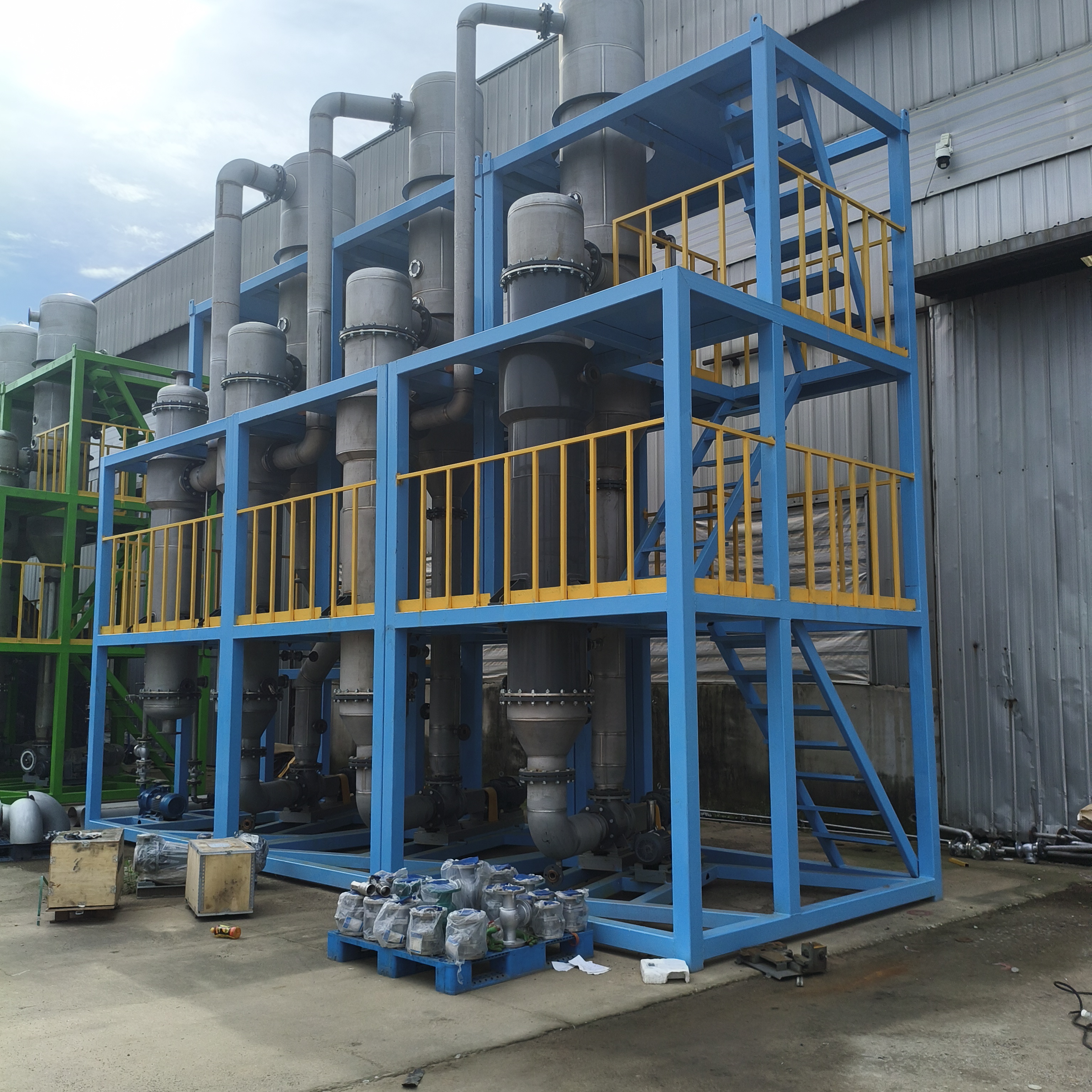 Triple-effect/Multi-effect Forced Circulation Evaporation System, For Chemical Wastewater & Brine Salt Extraction