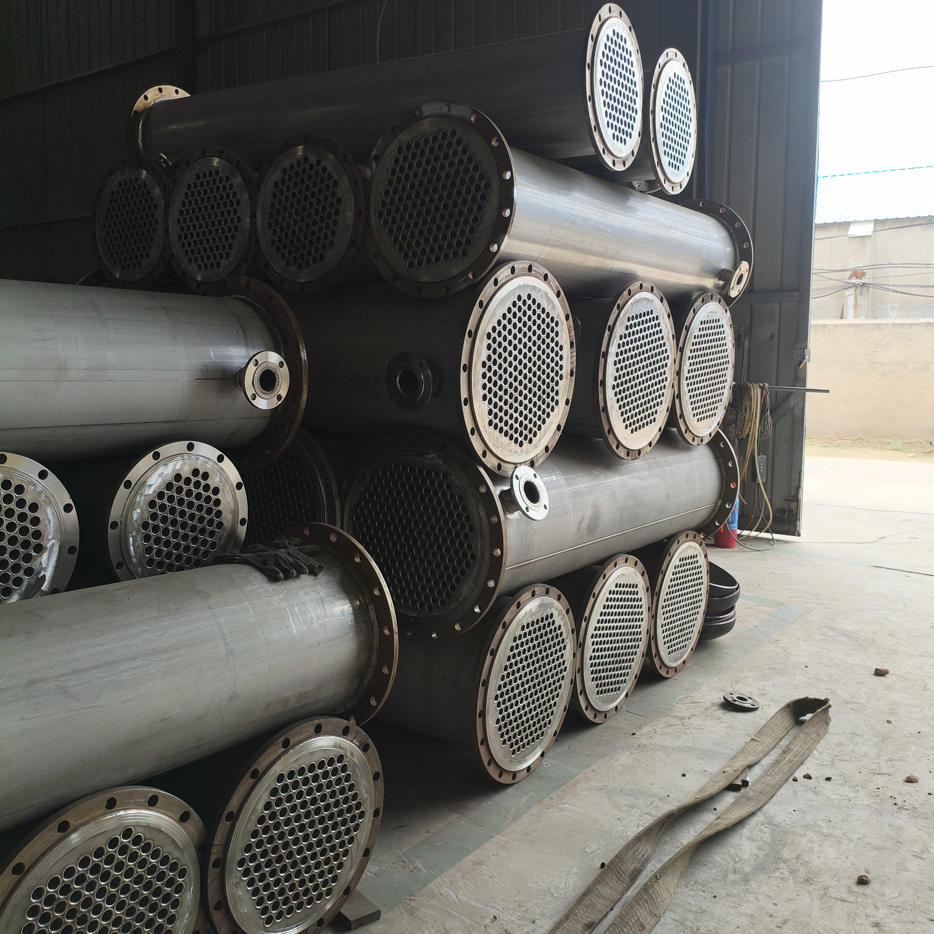 New Stainless Steel Tubular Condenser, Cooling Condensation/Waste Heat Recovery, Customized