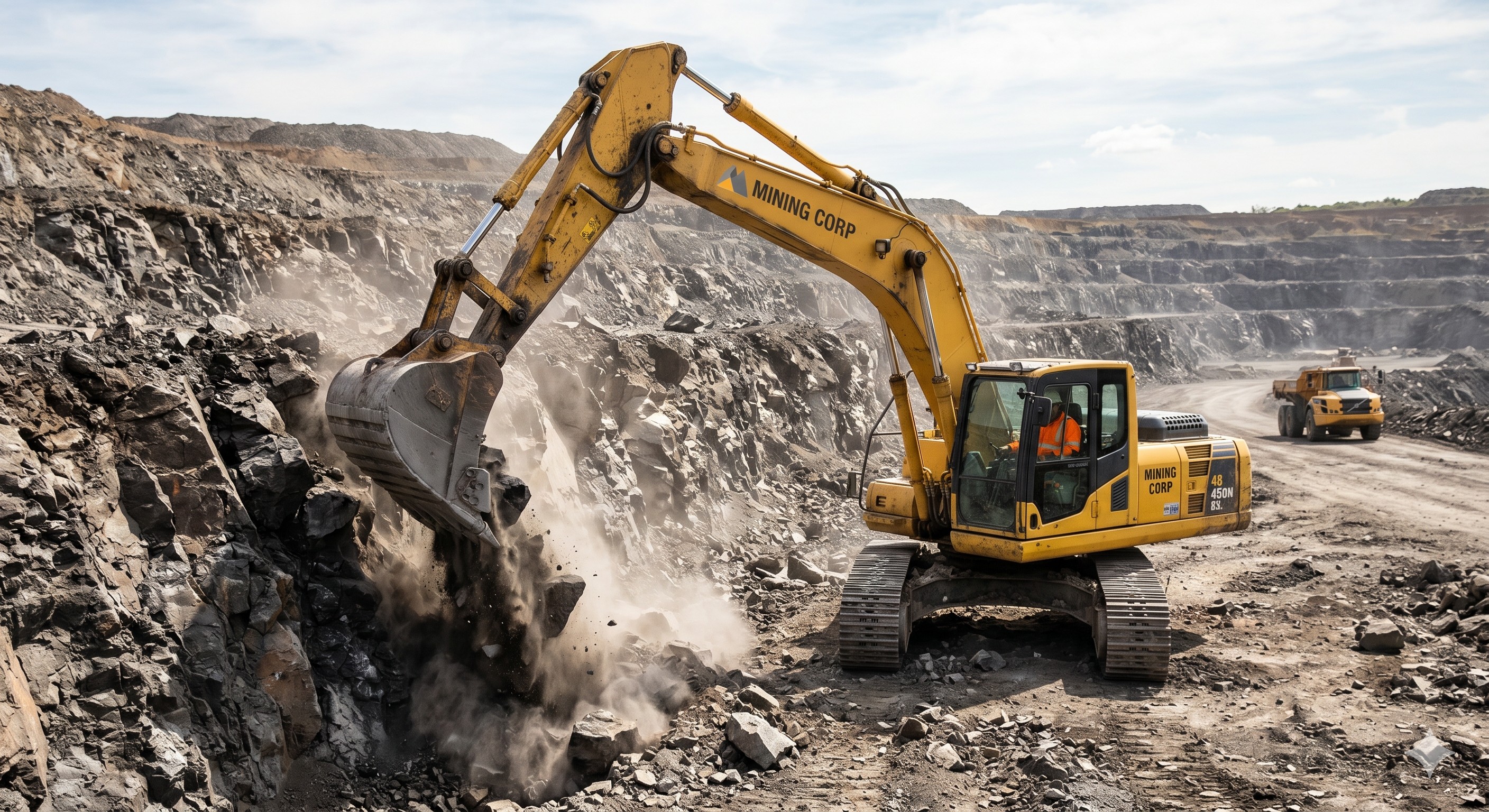 Heavy Duty Quarry Excavator 45 Ton | High Efficiency Mining Shovel