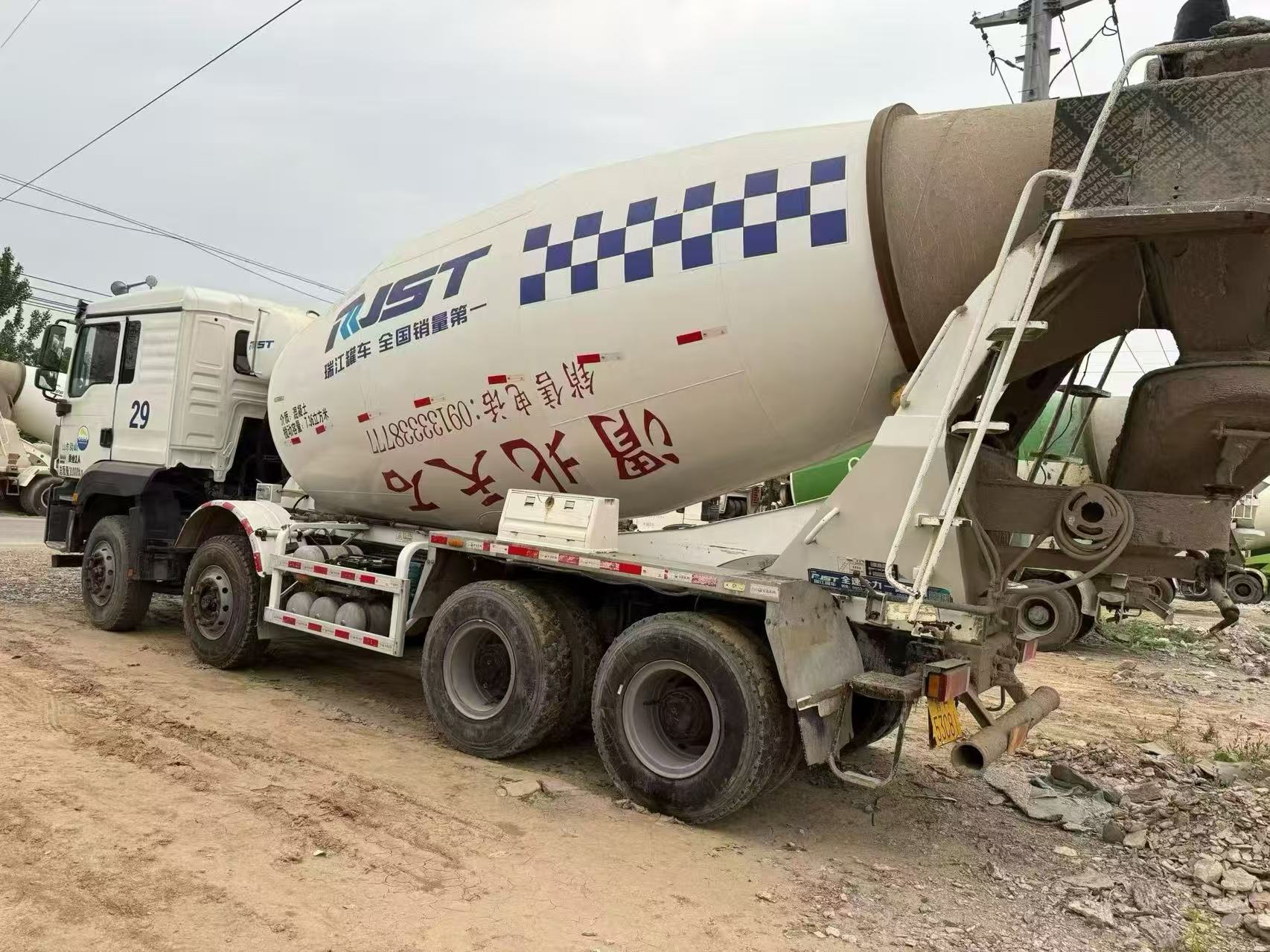 2021 Shaanxi Delong M3000S Ruijiang 7.36m³ Concrete Mixer Truck National VI 4 Axles Used Cement Mixer Transport Truck