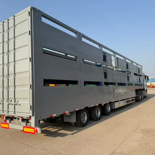3-Tier Enclosed Livestock Transport Semi-Trailer with Ventilation Cooling for Cattle, Sheep, Pigs