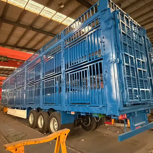 3-Livestock Transport Semi-Trailer, Tri-Axle Cage Trailer for Cattle, Sheep, Pigs, Export to Africa/Australia