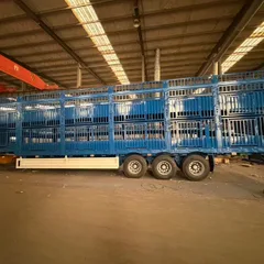 3-Livestock Transport Semi-Trailer, Tri-Axle Cage Trailer for Cattle, Sheep, Pigs, Export to Africa/Australia