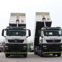 二手中国重汽豪沃TX 371马力 8×4 自卸车，欧II排放标准，10.5米工程用翻斗车