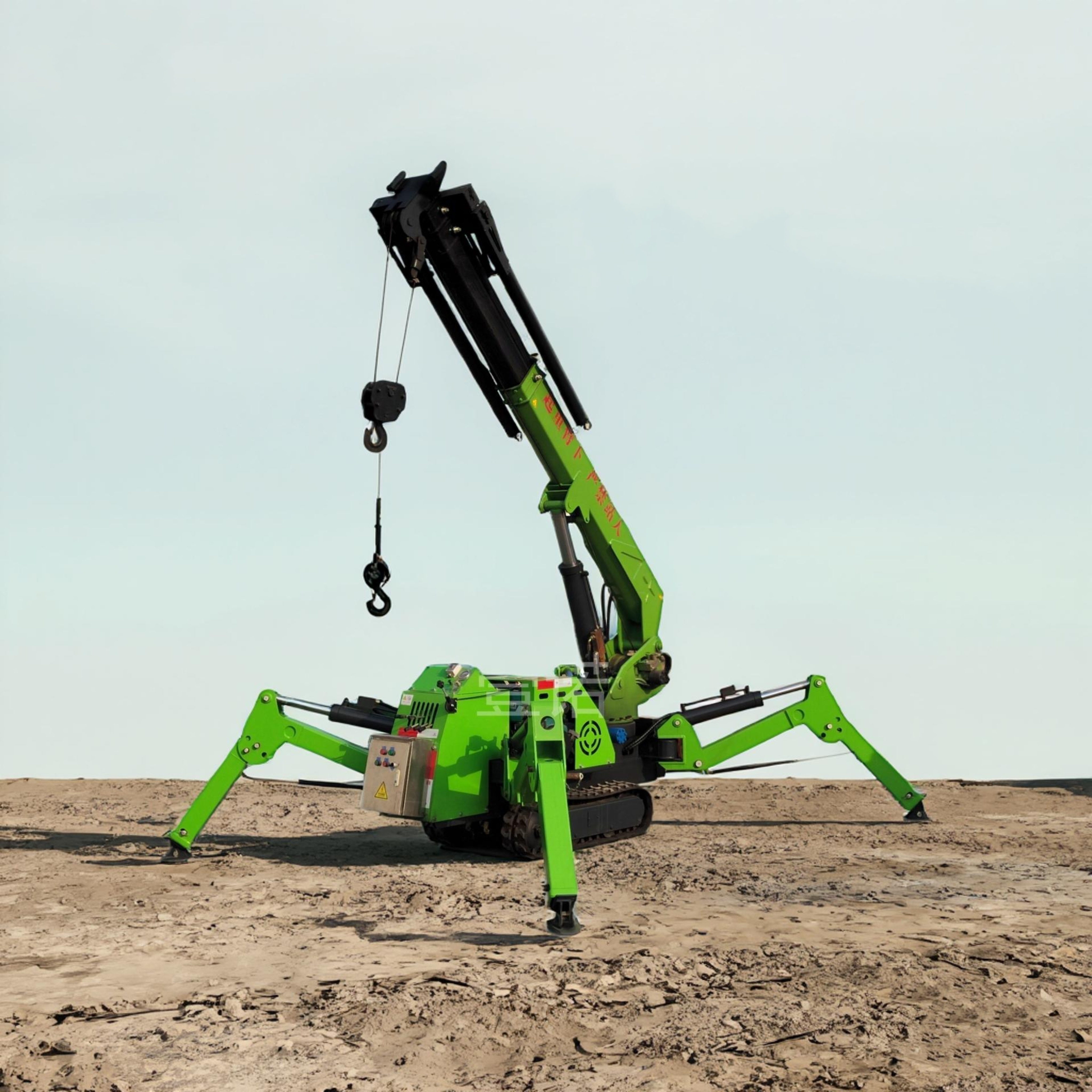 1.2 Ton Spider Crane, Mini Crawler Crane, For Narrow Indoor Lifting Operations